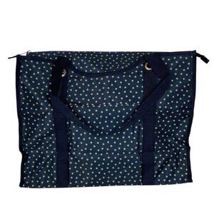Thirty-One All-Day Organizing Tote Navy Blue Dancing Dot